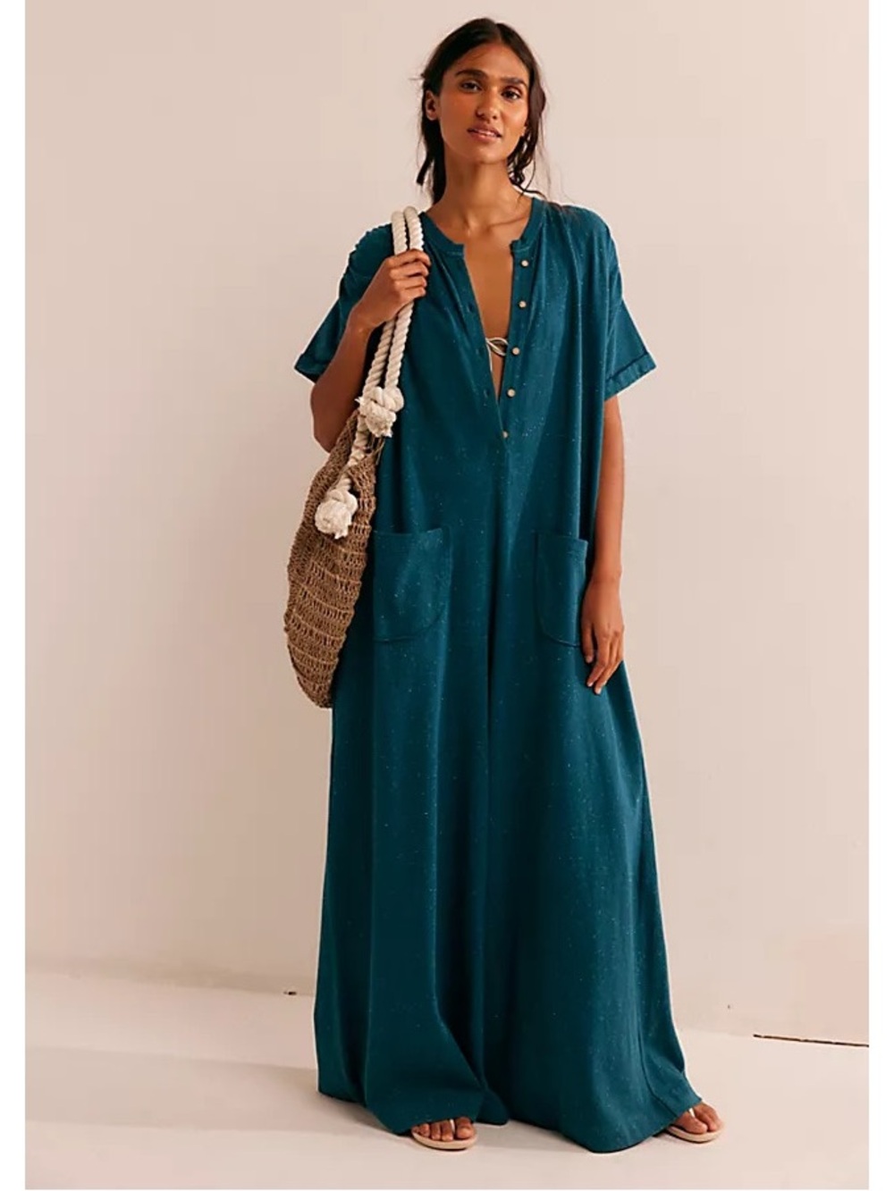 Free People My Go To Jumper in Legion Blue Size X-Small Preloved Boho Loungewear